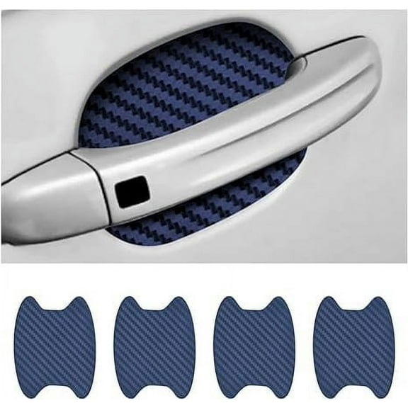 4PCS Sticker, Carbon Fiber Anti-Scratches Car Door Cup Protector, Non-Marking Auto Door Handle Protective Film, Universal for Most Car Handles