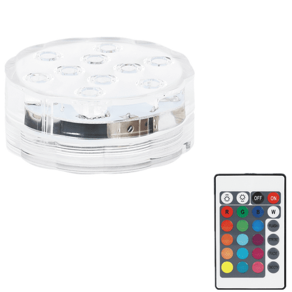 4PCS Submersible LED Lights Remote Control 16 Colors for Aquarium Pool Pond