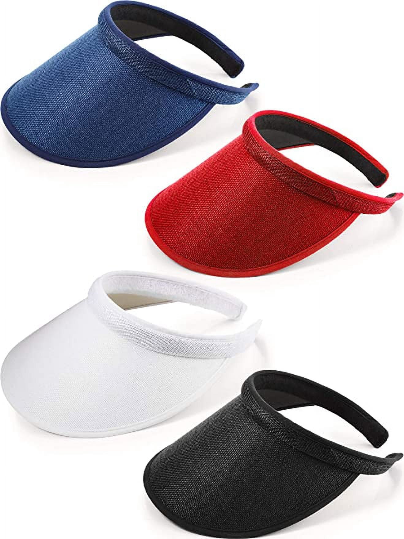 4PCS Sun Visor Adjustable UV Protection Hat Brim Clips Wide 