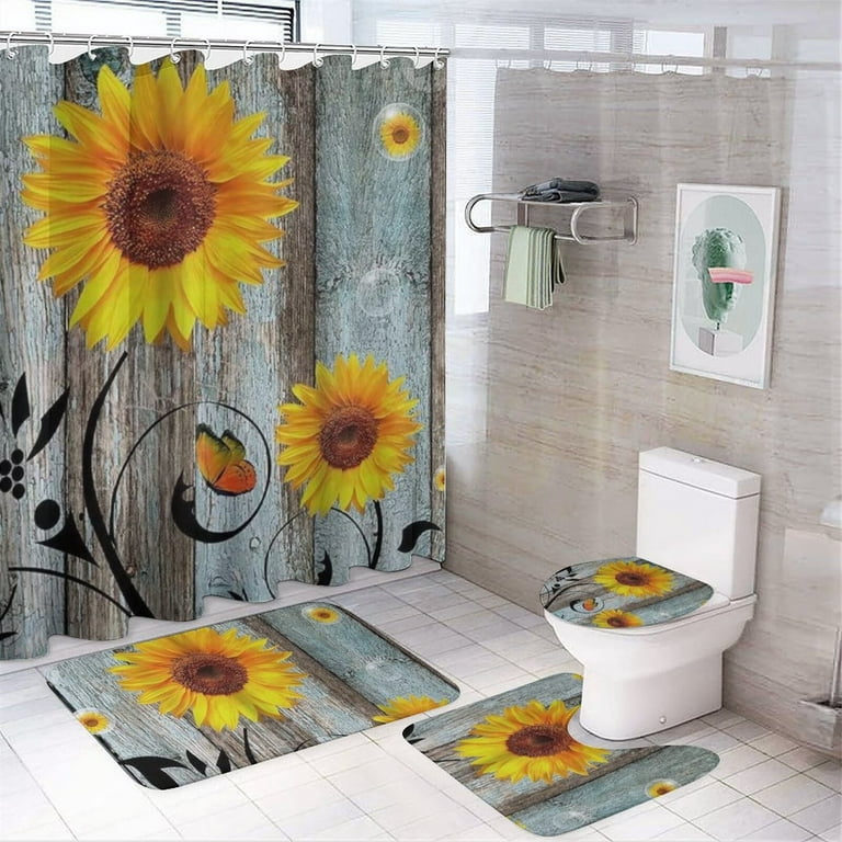 Sunflower bathroom towel set hotsell