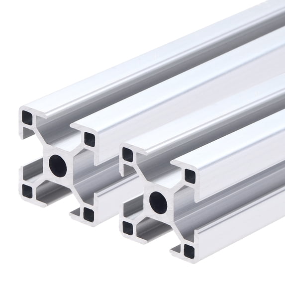 4PCS T Slot 3030 Aluminum Extrusion, 500mm European Standard Anodized Linear Rail Profile for 3D Printer Parts CNC DIY Projects, Silver