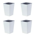 thumbnail image 1 of 4PCS Tall Planter for Indoor Outdoor Use - 17.2 Inch Modern Series Pedestal Planter Pot with Drainage Holes, High Front Porch Flower Pot for Plants, Trees, Greenery, Balcony, Deck & Patio DÃ©cor, 1 of 4