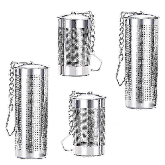 4PCS Tea Infusers for Loose Tea,Tea Filter with Lid,Stainless Steel Tea Strainer with Chain Hook, T