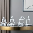 thumbnail image 1 of 4PCS Thinker Statue Office Decor Desk Decor, Abstract Decor Art Sculpture Ornament Coffee Table Decor Bookshelf Decor Modern Home Decor Home Decorations for Living Room, 1 of 9