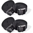 thumbnail image 1 of 4PCS Tie Down Straps, Heavy Duty Lashing Straps Adjustable Cam Buckle Tie-Down Straps for Motorcycle, Cargo, Trucks,Trailer,Luggage- 3.3' x 1" Black, 1 of 14