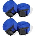 thumbnail image 1 of 4PCS Tie Down Straps, Heavy Duty Lashing Straps Adjustable Cam Buckle Tie-Down Straps for Motorcycle, Cargo, Trucks,Trailer,Luggage - 9.8' x 1" Blue, 1 of 14