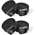 thumbnail image 1 of 4PCS Tie Down Straps, Heavy Duty Lashing Straps Adjustable Cam Buckle Tie-Down Straps for Motorcycle, Cargo, Trucks,Trailer,Luggage, 16 ft x 1 in, Black, 1 of 14