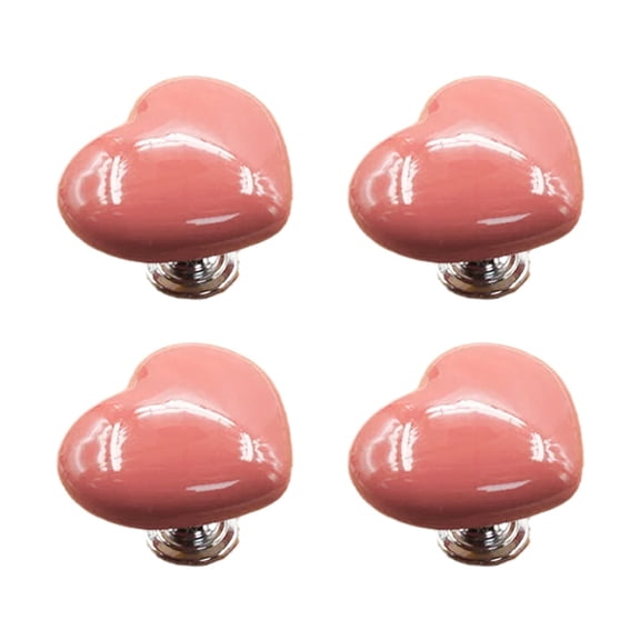 4PCS Toilet Press Button Heart Shaped Press Push Buttons Creative Bathroom Accessory