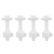 4PCS Toilet Seat Hinge Bolt Screws with Plastic Nuts and Washers Toilet Seat Kit