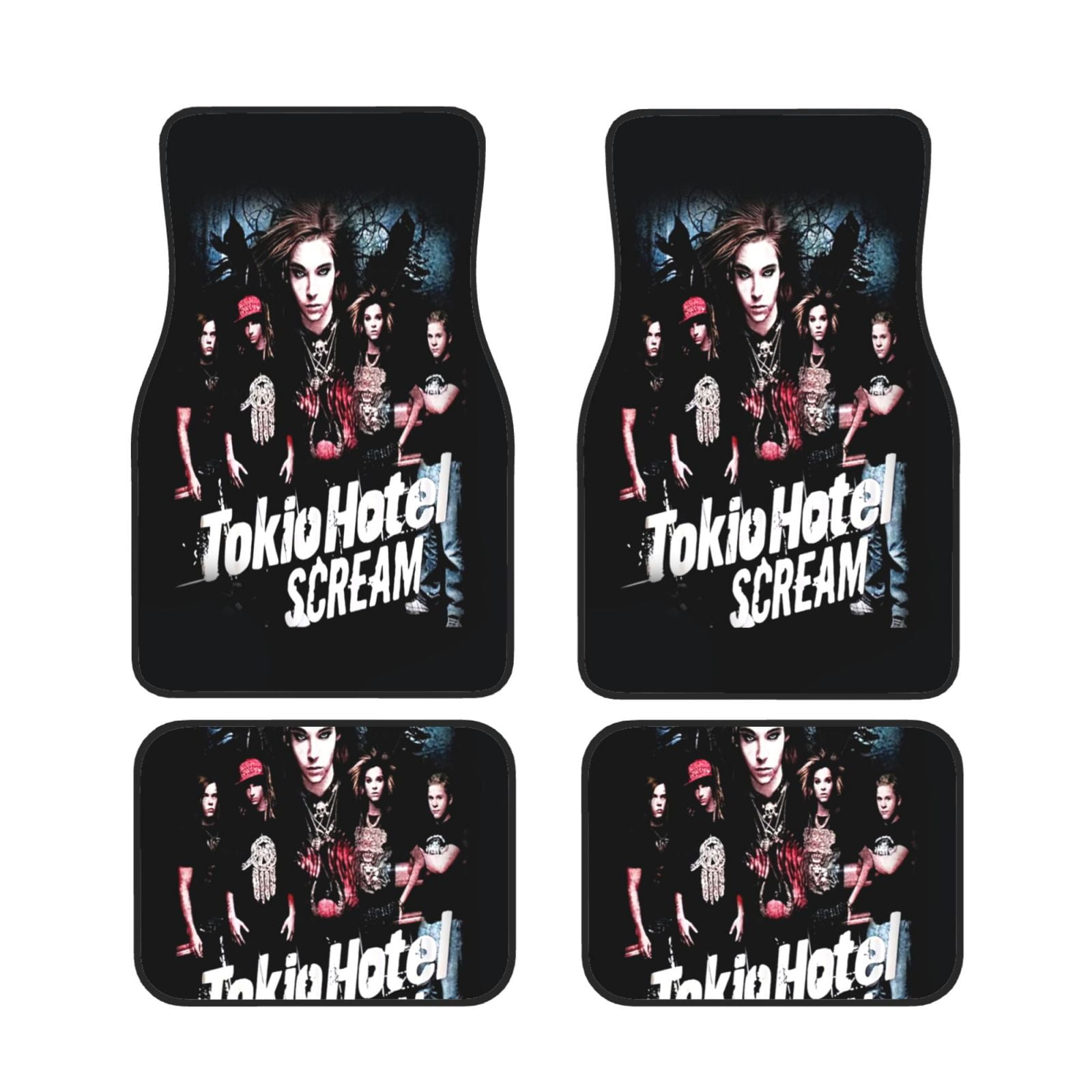 4PCS Tokio Hotel Print Car Floor Mat Universal Fit Vehicle Anti-Slip ...