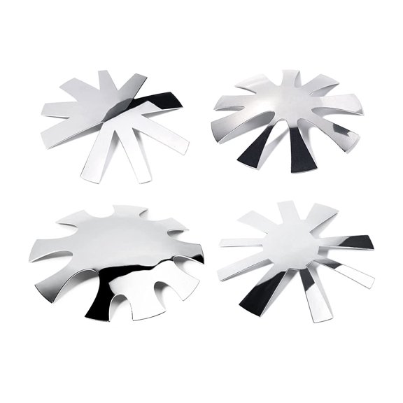 4PCS Tool Kit Nail Cutter, Stainless Steel Nail Art Manicure Edge Trimmer Almond Shape Easy French Smile Cut V Line Diy Plate Module