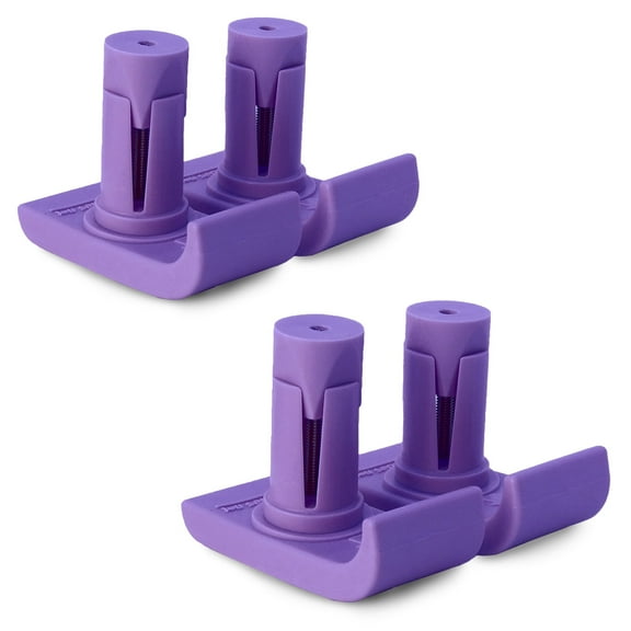 4PCS Top Glides FlexFit Walker Ski Glides - 2 Pairs (Purple)