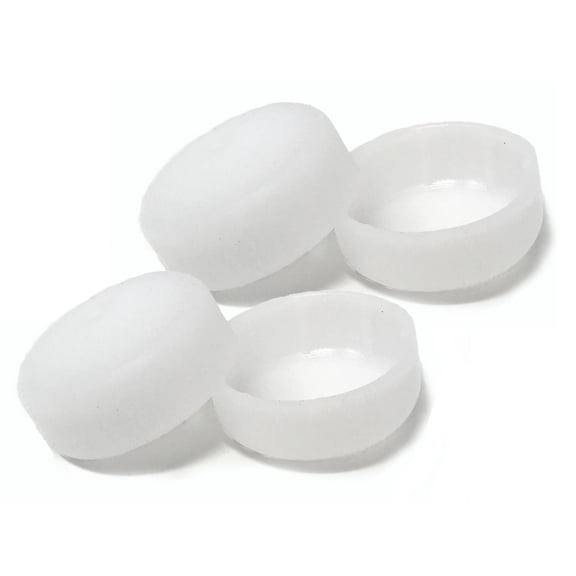 4PCS Top Glides Walker Glide Covers for Rubber Walker Tips (sold separately) - 2 Pairs (White)