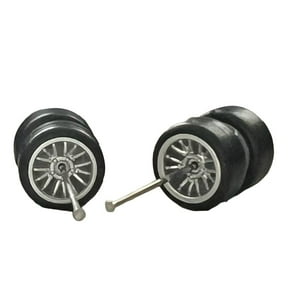 4PCS Toy Car Wheels Rubber Tire Wheels with Metal Shaft 1:64 Model Cars Lot A0