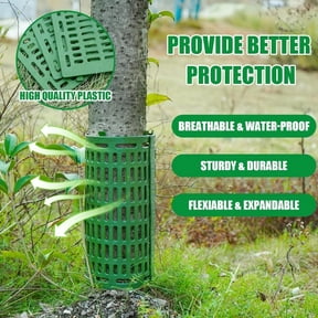 4PCS Tree Trunk Protector Guard, 11.8" x 7.87" Adjustable Flexible Plastic Mesh Tree Bark Protector, Breathable Sapling Plant Stem Cover for Garden Lawn Yard