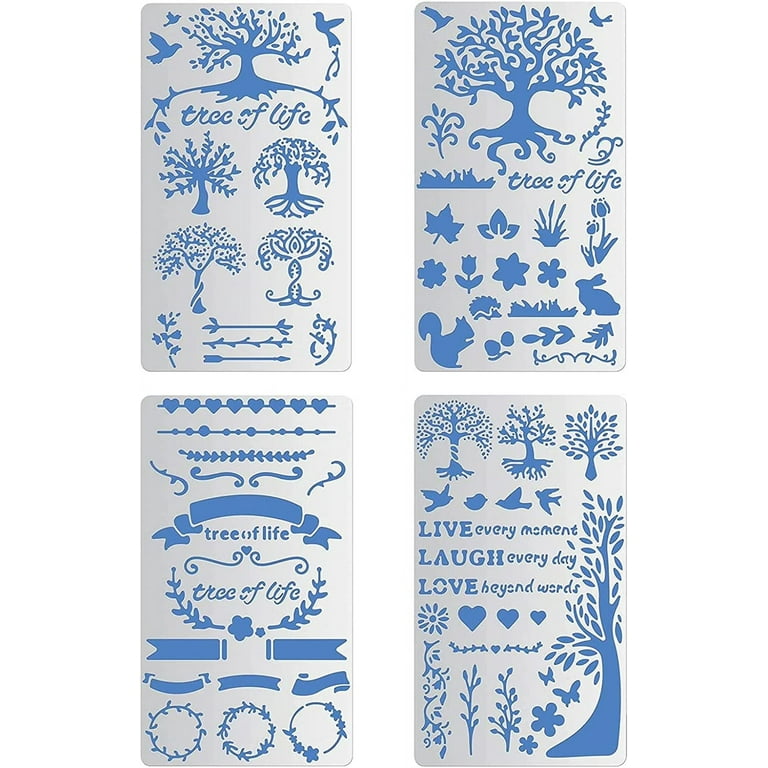 4PCS Tree of Life Metal Stencils Animal Leaves Vine Stencils Templates for Wood Carving, Drawings and Woodburning, Engraving and Scrapbooking Project - Walmart.com 4pcs-tree-of-life-metal-stencils-animal-leaves-vine-stencils-templates-for-wood-carving-drawings-and-woodburning-engraving-and-scrapbooking-project-walmart-com
