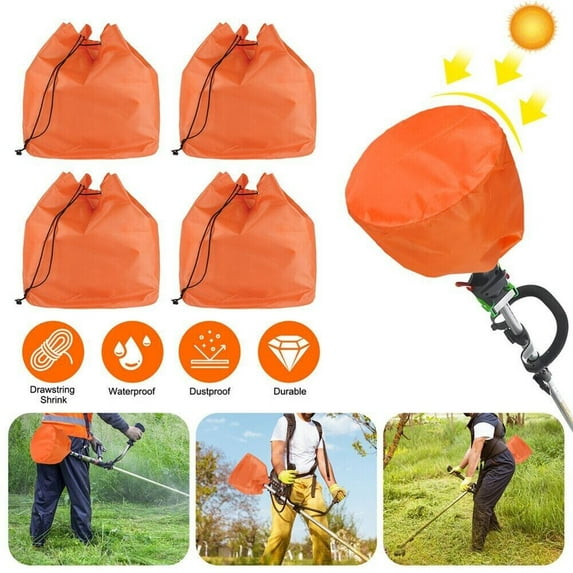 4PCS Trimmer Engine Dustproof Covers, Lawn Mower Covers, Waterproof Weed Eater Protective Bags for Garden Trimming Machine