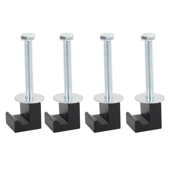 4PCS Truck Tool Box Tie Downs Aluminum J Hook Crossover Mounting kit Fixed Clamp