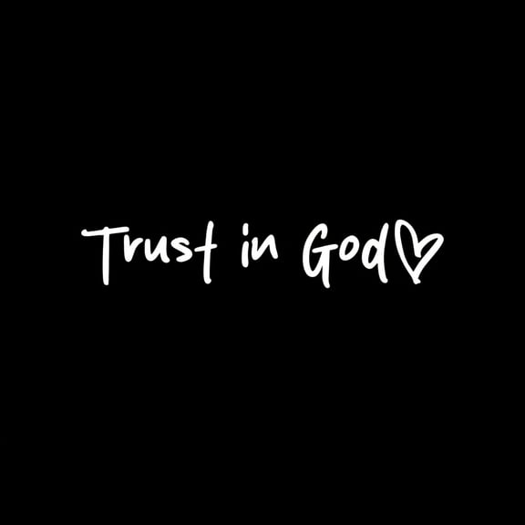 4PCS Trust in God Rearview Mirror Sticker, White Car Accessories, Car Rear View Mirror Decal for Women Men