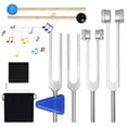thumbnail image 1 of 4PCS Tuning Fork Set, Tuned Forks for Music, Therapy Yoga, MI 528 HZ, 128 HZ, 256 HZ, 512 HZ for Instrument Tuning Sound Healing, Meditation Energy Work, 1 of 5