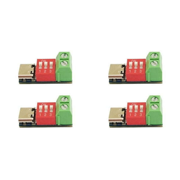 4PCS Type-C PD QC Trigger 5V-20V DC Adjustable Voltage Power Module Dial Adjustment Voltage Fast Charging Decoy Module