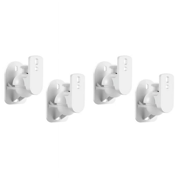 4PCS Universal Speaker Wall Mount Bracket Ceiling Stand Clamp with Adjustable Swivel and Tilt Angle Rotation