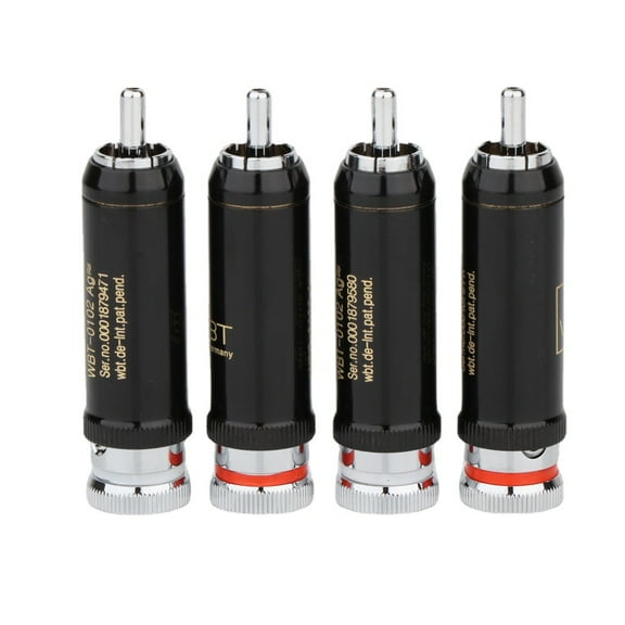 4PCS WBT-0102 RCA Plugs Premium Brass Conductor and Rhodium Plating for Headphones APPLAYERR Spare Part