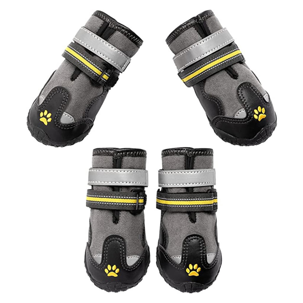 4PCS Water Resistant Pet Shoes NonSlip Dog Footwear Boot For Small to ...