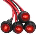 thumbnail image 2 of ROCKER SWITCH, WATERPROOF, SPST, 20A 12VDC IP65 RED LED 2 of 11