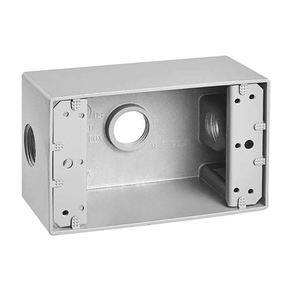 4PCS Weatherproof Outdoor Electrical Box, 4.5x2.8x2 in Junction Box, 18.3 Cu.in Capacity, for 1/2" or 3/4" Conduit, Gray