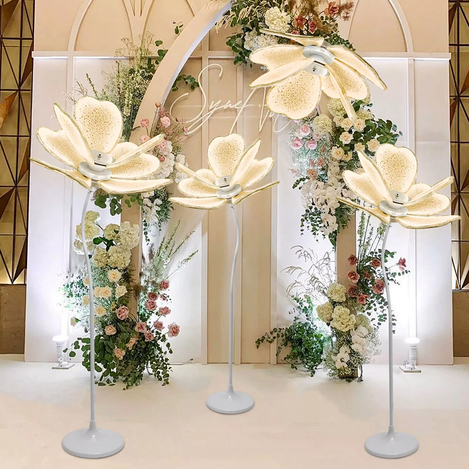 Lamp decoration with flowers deals