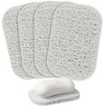 thumbnail image 1 of 4PCS White Clear Soap Holder Pad,BPA-Free Soap Lifting Pad for Bar Soap,Easy to Clean Soap Savers Pads Suitable for Shower Kitchen Bathroom Bathroom Travel Hotel Cleaning Product (White), 1 of 14