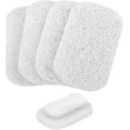 thumbnail image 1 of FacoFaco 4 Pcs White Clear Soap Holder Pad, BPA-Free Soap Lifting Pad for Bar Soap, 1 of 7