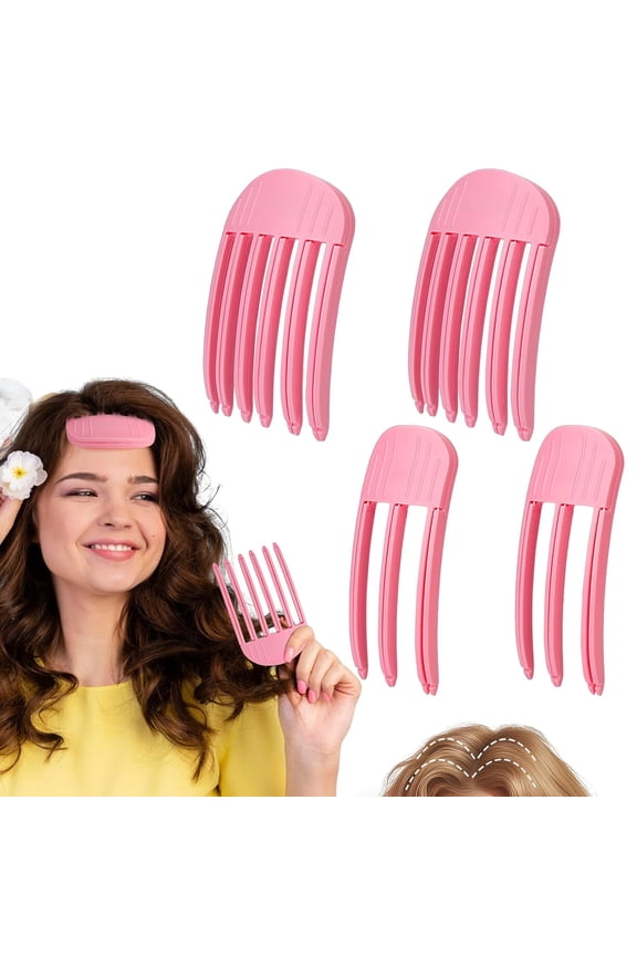 4PCS Wind Shaping Styling Comb for Fluffy Bangs, Hair Volume Clip for Roots, Hair Volumizer Styling Tools Hair Lifting Essential for Woman Man Hairdresse