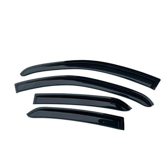 4PCS Window Deflector Visor Set, Smoke Tinted Acrylic, Tape-On Installation-4PCS Window Wind Deflector Window Visor