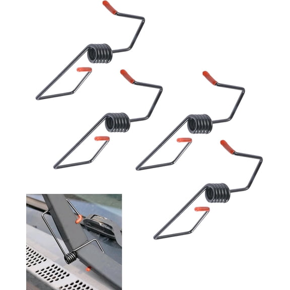 4PCS Windshield Wiper Arm Pressure Spring Booster,Car Accessories,Automotive Wiper Arm Pressure Spring with Silicone Cap for Improved Visibility in Rain/Snow,Suitable for Most Vehicles