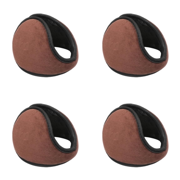 4PCS Winter Ear Muffs for Men Women Fleece Behind Head Ear Warmers for Cold Weather Running Cycling Outdoor Activities (Blue)