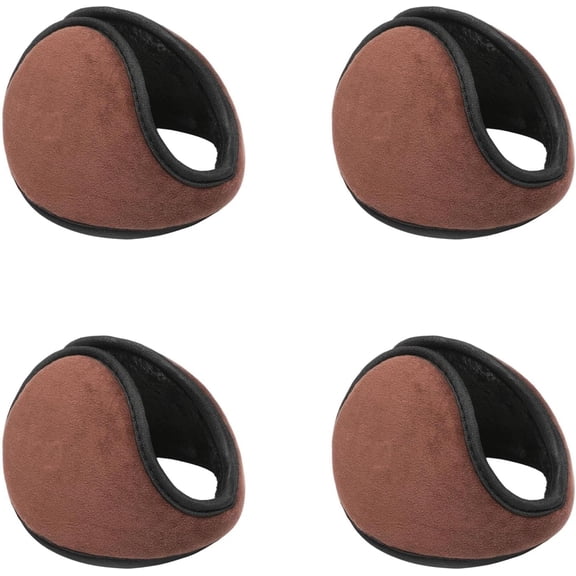 4PCS Winter Ear Muffs for Men Women Fleece Behind Head Ear Warmers for Cold Weather Running Cycling Outdoor Activities