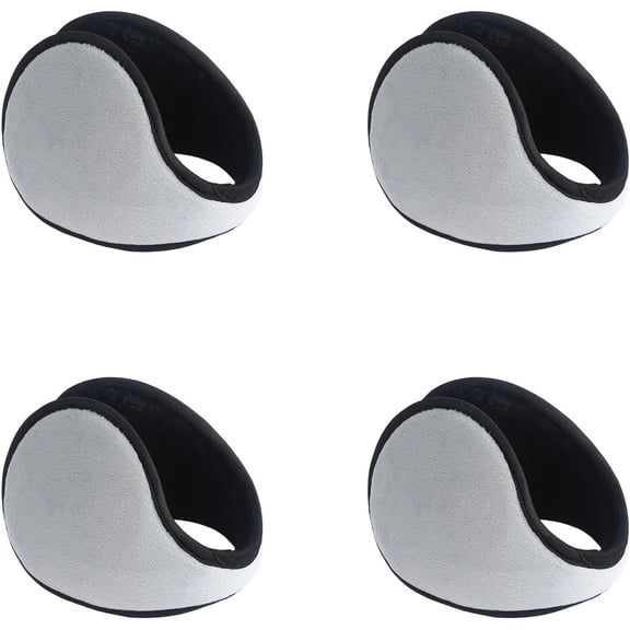 4PCS Winter Ear Muffs for Men Women Fleece Behind Head Ear Warmers for Cold Weather Running Cycling Outdoor Activities