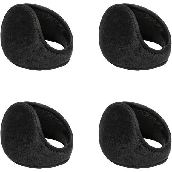 4PCS Winter Ear Muffs for Men Women Fleece Behind Head Ear Warmers for Cold Weather Running Cycling Outdoor Activities
