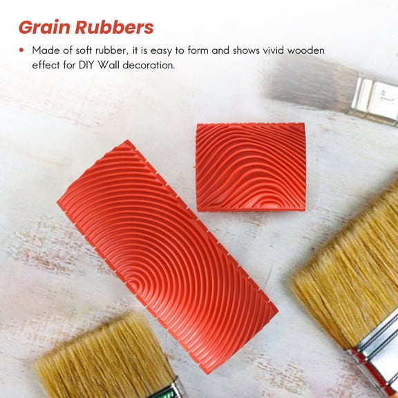 4PCS Wood Graining Tool Set Wood Graining Wall Paint for Wall DIY