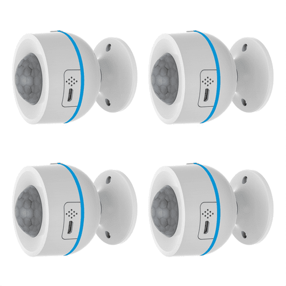 4PCS Z-Wave 700 PIR Motion Detector with Temperature Humidity Light Sensor Home Automation Work with Smartthing Vera A,4 x Motion Sensor