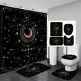 thumbnail image 1 of 4PCS Black and White Snake Shower Curtain Set, Boho Mysterious Moon Phase Starry Sky Wildflower Botanical Gothic Bathroom Decor, Waterproof Fabric Shower Curtain, Non-Slip Bath Mat, 1 of 7
