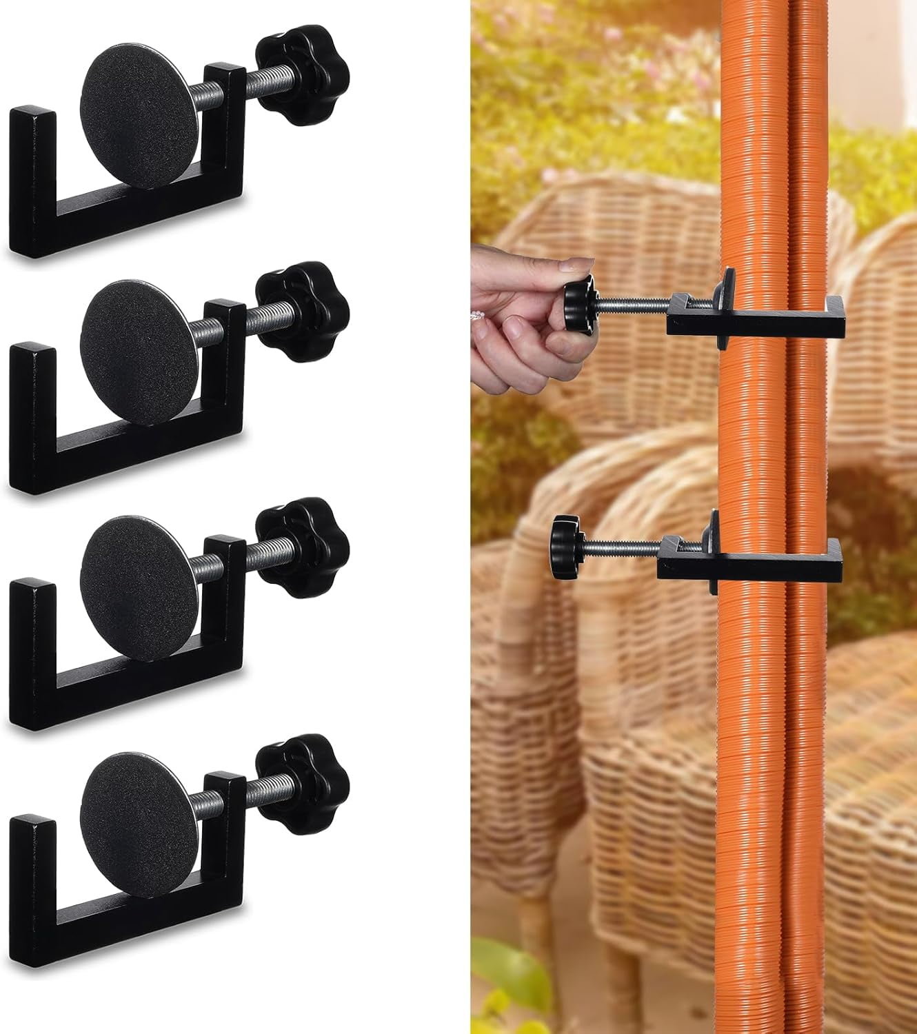 Modular Side Clips 4PCS of Outdoor Patio Furniture Clips,Adjustable Outdoor Patio ...