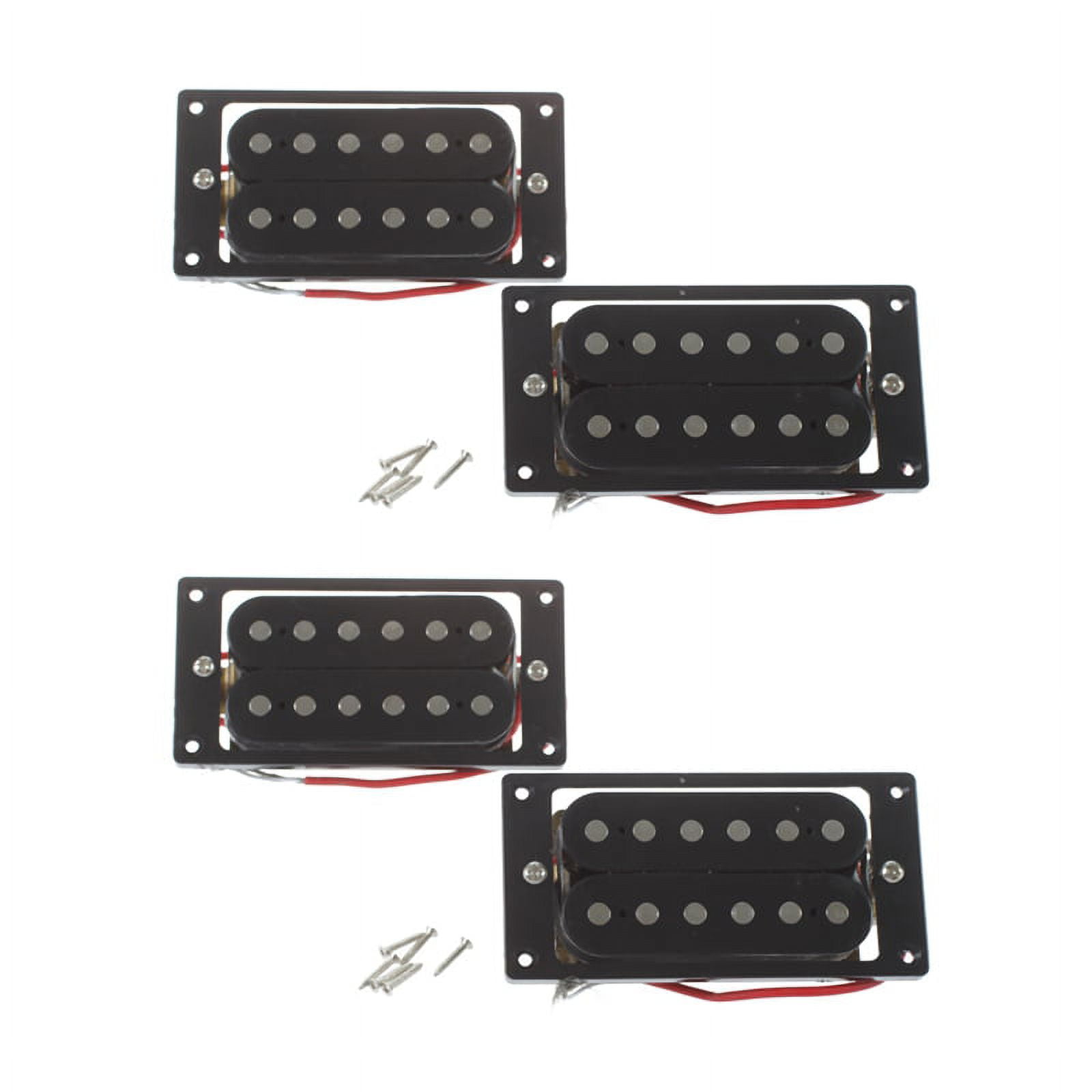 4PCs(2 Set)Black Humbucker Double Coil Electric Guitar Pickups + Frame