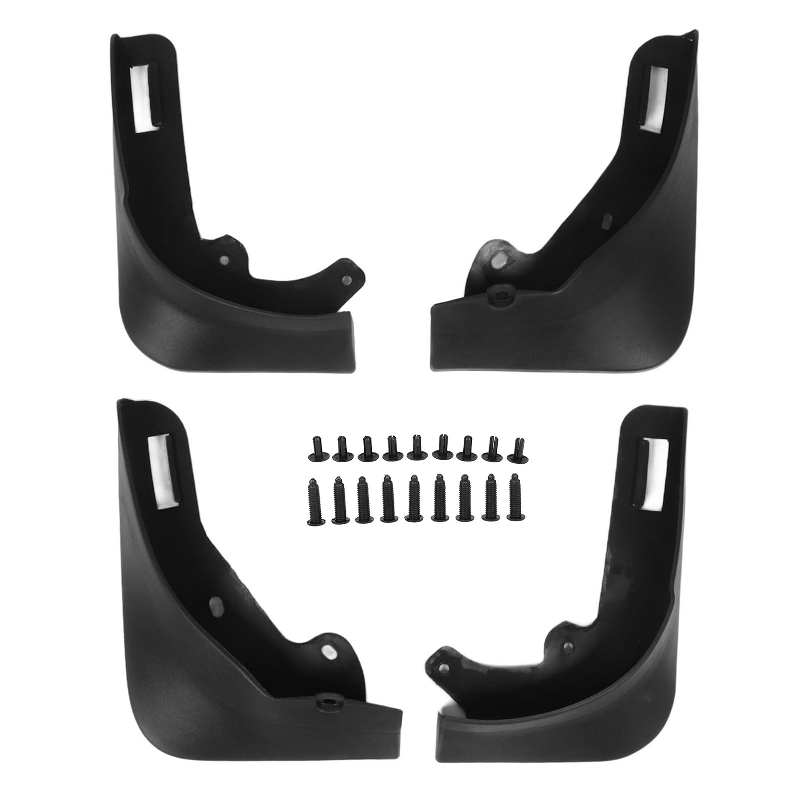 4PCs Car Mud Guards Front Rear Wheels Black Mud Fender Replacement for