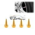 thumbnail image 1 of 4PCs Gold Long Spike Wheel Rims Tire Valve Stem Caps Aluminum Thread TVC17, 1 of 4