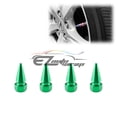 thumbnail image 1 of 4PCs Green Long Spike Wheel Rims Tire Valve Stem Caps Aluminum Thread TVC17, 1 of 4