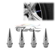 thumbnail image 1 of 4PCs Gunmetal Long Spike Wheel Rims Tire Valve Stem Caps Aluminum Thread TVC20, 1 of 4