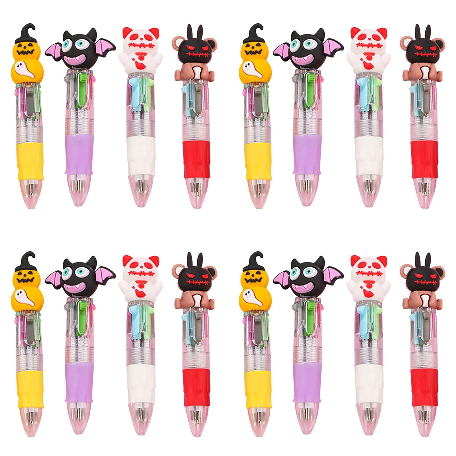 4PCs Halloween Themed 4-in-1 Multicolor Ballpoint Pen, Cute Cartoon ...